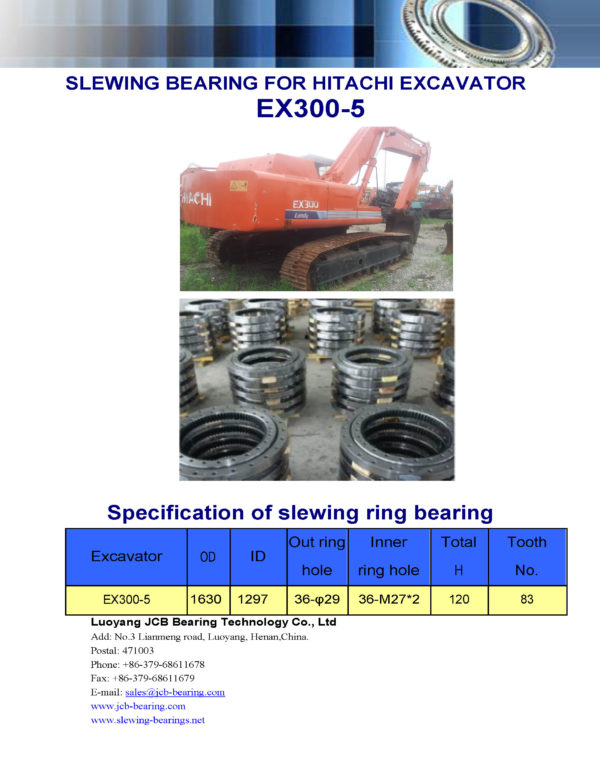 SLEWING BEARING FOR HITACHI EXCAVATOR EX300-5