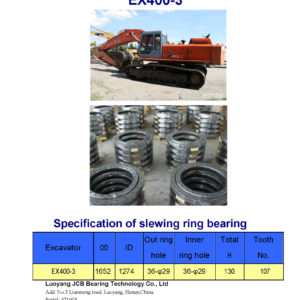 SLEWING BEARING FOR HITACHI EXCAVATOR EX400-3