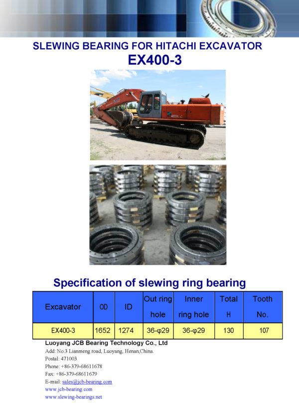 SLEWING BEARING FOR HITACHI EXCAVATOR EX400-3