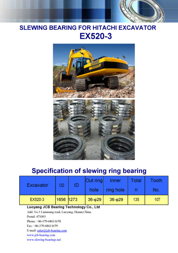 SLEWING BEARING FOR HITACHI EXCAVATOR EX520-3