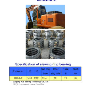 SLEWING BEARING FOR HITACHI EXCAVATOR ZAX240-3