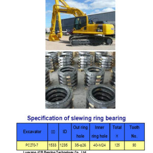 SLEWING BEARING FOR KOMATSU EXCAVATOR PC270-7