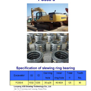 SLEWING BEARING FOR KOMATSU EXCAVATOR PC350-6