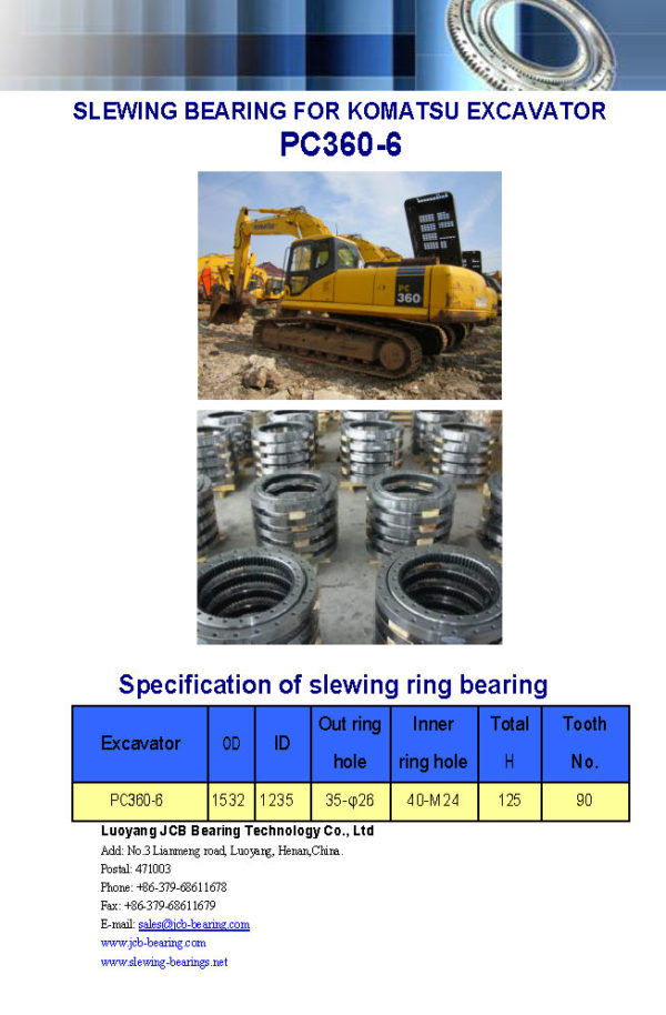 SLEWING BEARING FOR KOMATSU EXCAVATOR PC360-6