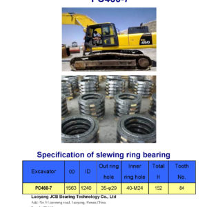 SLEWING BEARING FOR KOMATSU EXCAVATOR PC460-7