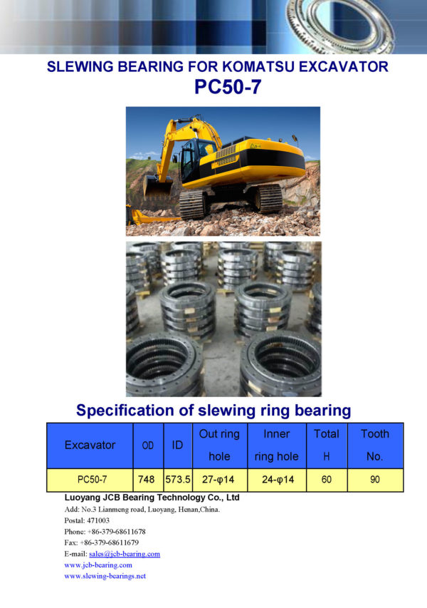 SLEWING BEARING FOR KOMATSU EXCAVATOR PC50-7