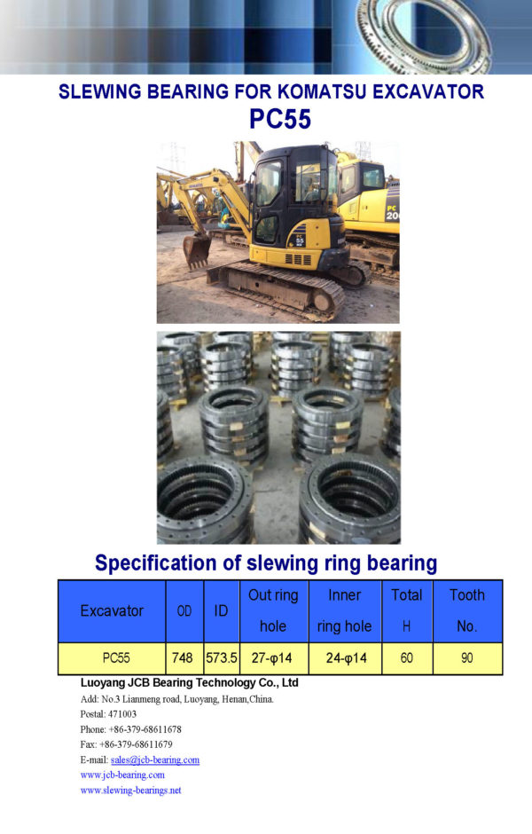 SLEWING BEARING FOR KOMATSU EXCAVATOR PC55