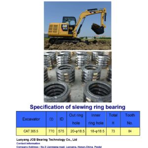 slewing bearing for caterpillar excavator CAT 305.5