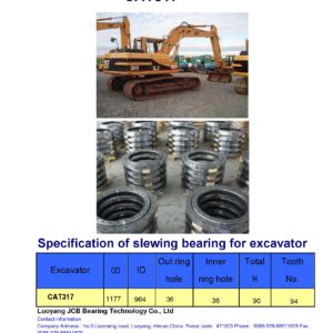 slewing bearing for caterpillar excavator CAT317