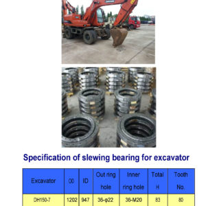 slewing bearing for daewoo excavator DH150-7