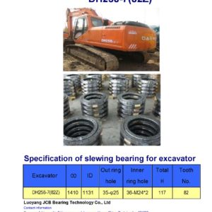 slewing bearing for daewoo excavator DH258-7 tooth 82