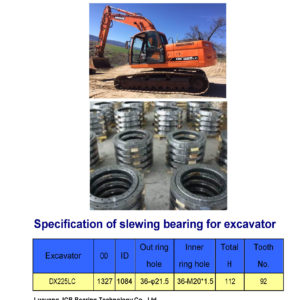 slewing bearing for daewoo excavator DX225LC