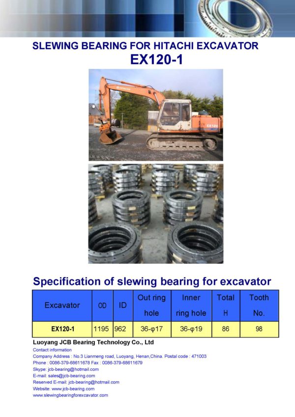 slewing bearing for hitachi excavator EX120-1