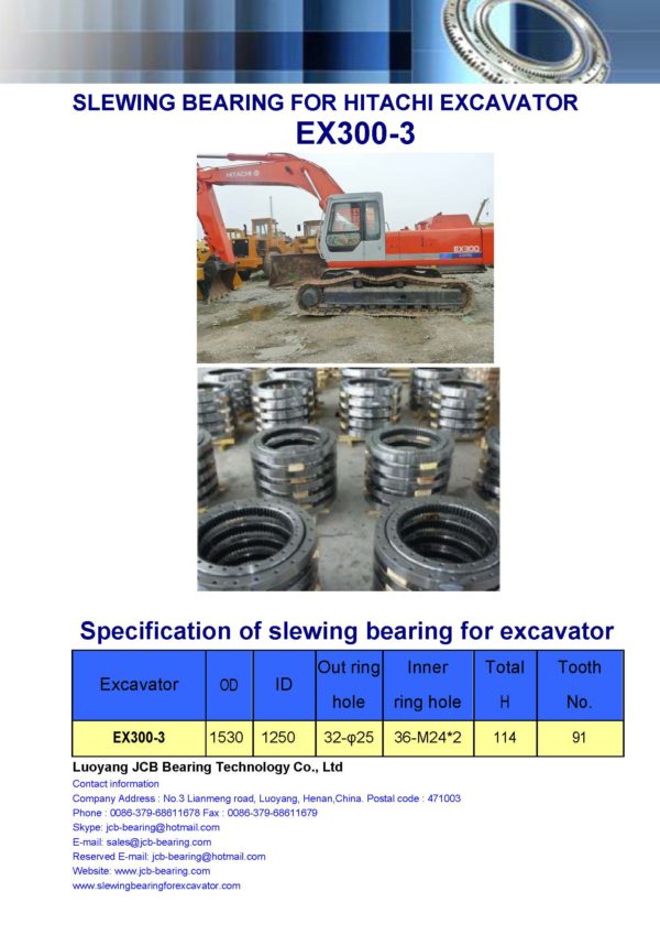 slewing bearing for hitachi excavator EX300-3