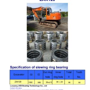 slewing bearing for hitachi excavator ZAX120