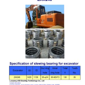 slewing bearing for hitachi excavator ZAX240