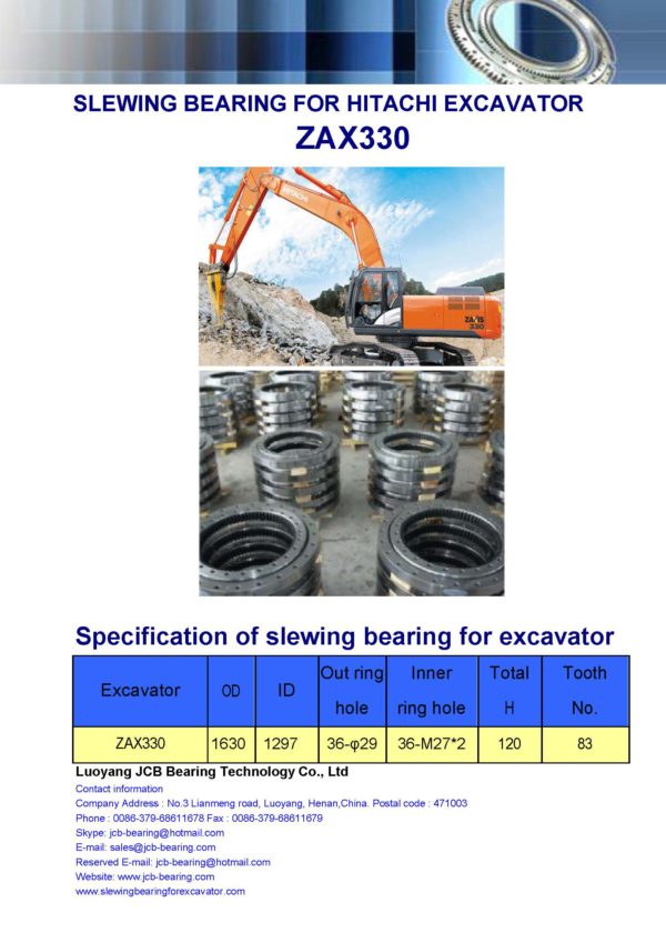 slewing bearing for hitachi excavator ZAX330