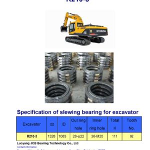 slewing bearing for hyundai excavator R210-3