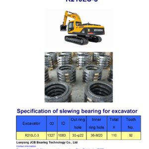 slewing bearing for hyundai excavator R210LC-3