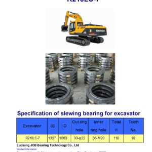 slewing bearing for hyundai excavator R210LC-7