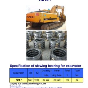 slewing bearing for hyundai excavator R215-7