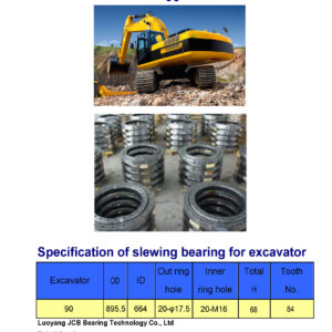 slewing bearing for jcm excavator 90