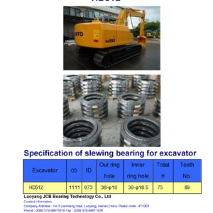 slewing bearing for kato excavator HD512