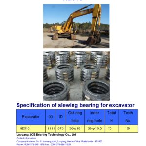 slewing bearing for kato excavator HD516