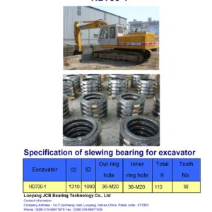 slewing bearing for kato excavator HD700-1