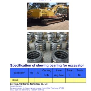 slewing bearing for kato excavator HD770