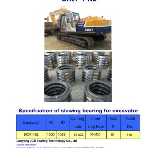slewing bearing for kobelco excavator SK07-1-N2