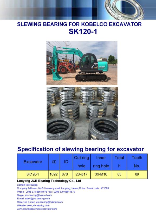 slewing bearing for kobelco excavator SK120-1