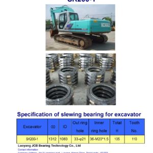 slewing bearing for kobelco excavator SK200-1