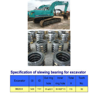 slewing bearing for kobelco excavator SK230-6