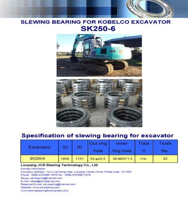 slewing bearing for kobelco excavator SK250-6