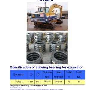 slewing bearing for komatsu excavator PC100-5