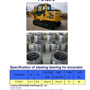 slewing bearing for komatsu excavator PC120-5