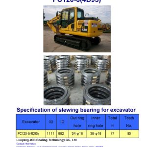 slewing bearing for komatsu excavator PC120-6-4D95