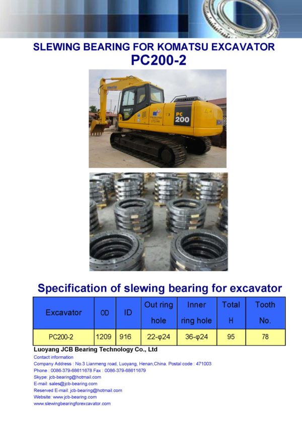slewing bearing for komatsu excavator PC200-2