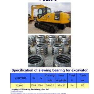 slewing bearing for komatsu excavator PC200-3