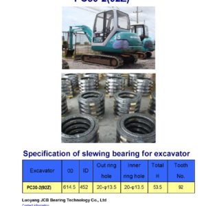 slewing bearing for komatsu excavator PC30-2 tooth 92