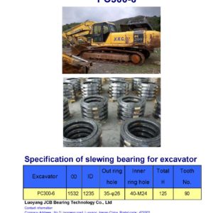 slewing bearing for komatsu excavator PC300-6