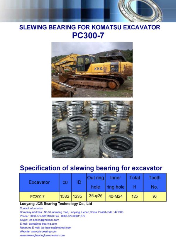 slewing bearing for komatsu excavator PC300-7