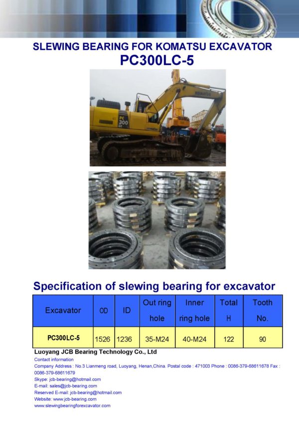 slewing bearing for komatsu excavator PC300LC-5