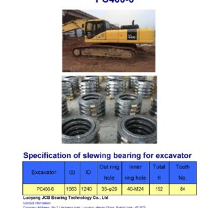 slewing bearing for komatsu excavator PC400-6