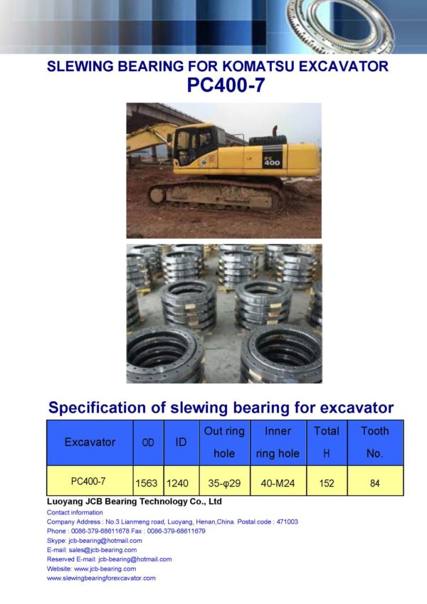 slewing bearing for komatsu excavator PC400-7