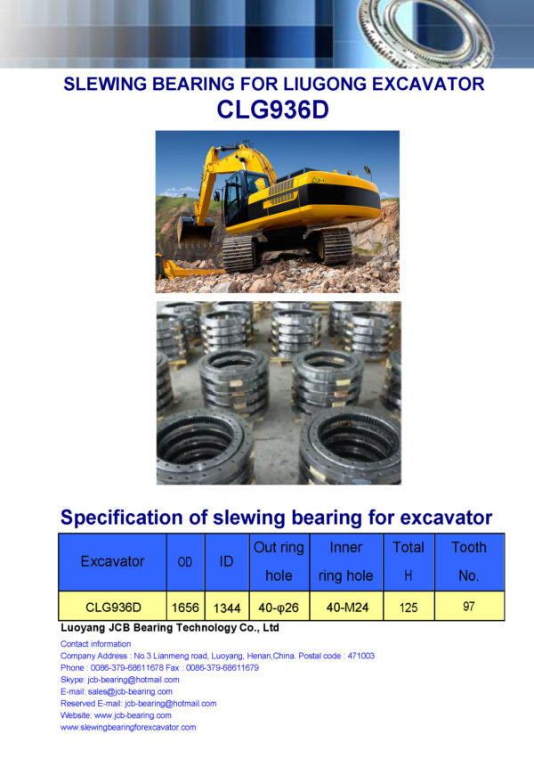 slewing bearing for liugong excavator CLG936D