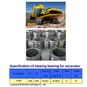 slewing bearing for lovol excavator FR80