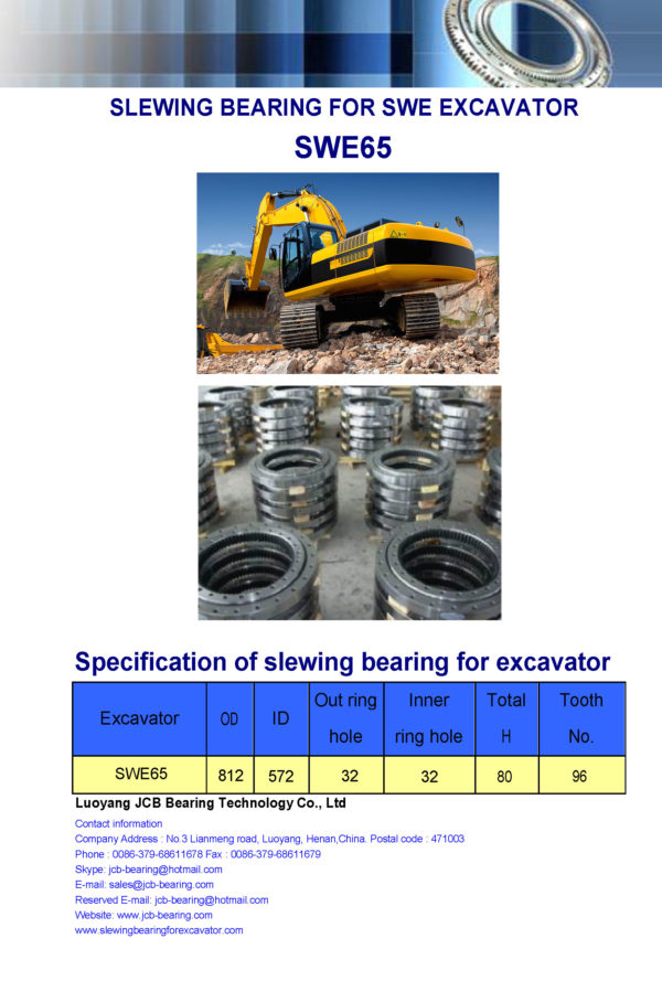 slewing bearing for swe excavator SWE65