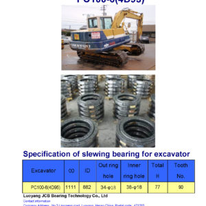 slewing bearing for komatsu excavator PC100-6-4D95
